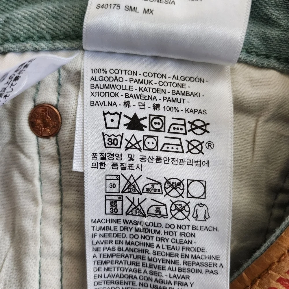 LEVI'S WHITE OAK CONE BUTTON FLY 5 POCKET DENIM JEANS